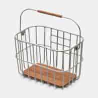 Kosz na kierownicę HOXTON BASKET, Aluminium, Skórzana rączka, Klick Fix® adapter (NEW)