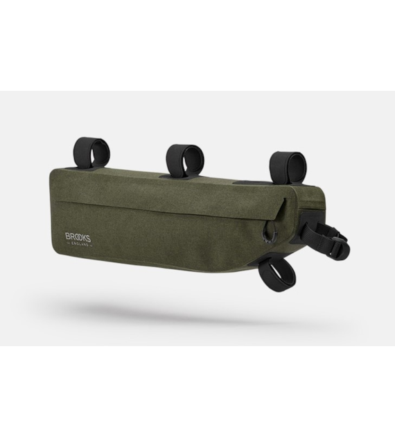 Torba na ramę BROOKS SCAPE FRAME BAG, Mud Green, Pojemność 3L, Mocowanie na paskach, Wodoodporna (NEW)