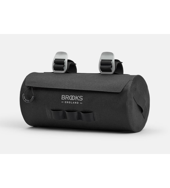 Torba na kierownicę BROOKS SCAPE HANDLEBAR POUCH, Black, Pojemność 3L, Mocowanie na paskach, Wodoodporna (NEW)