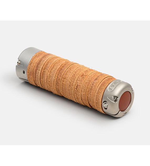 Chwyty BROOKS PLUMP LEATHER GRIPS, Honey, Rozmiar 130 - Regulowany (NEW)