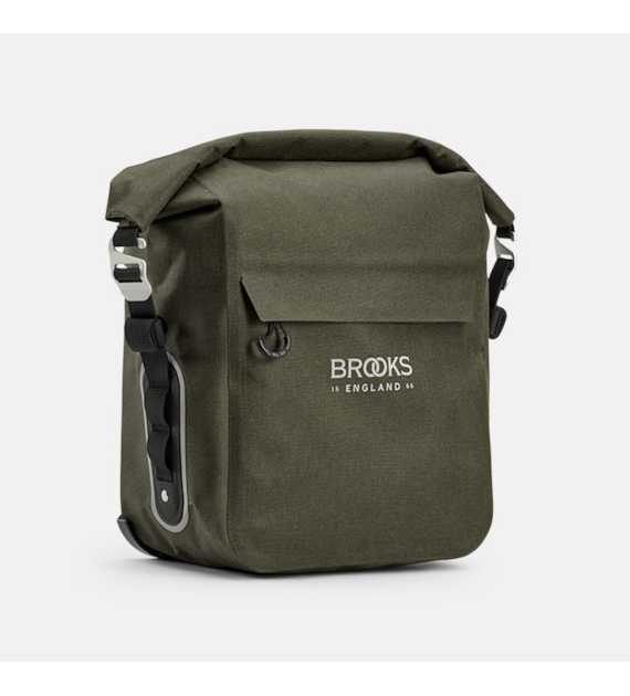 Sakwa BROOKS SCAPE PANNIER SMALL, Mud Green, Pojemność 10-13L, Klick fix® system, Wodoodporność IPX4 (NEW)
