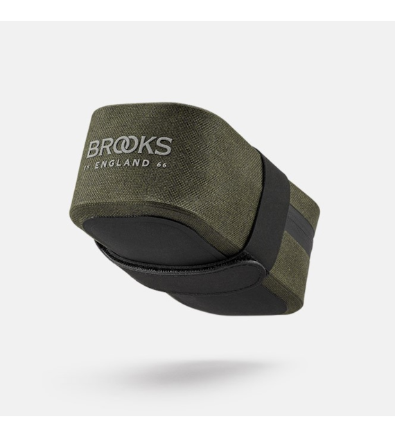 Torba podsiodłowa BROOKS SCAPE SADDLE POCKET BAG, Mud Green, Pojemność 0,7L, Mocowanie na pasku, Wodoodporna (NEW)