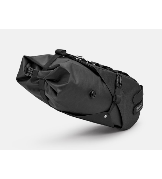 Torba podsiodłowa BROOKS SCAPE SEAT BAG, Black, Pojemność 8L, Mocowanie na paskach, Wodoodporność IPX4 (NEW)