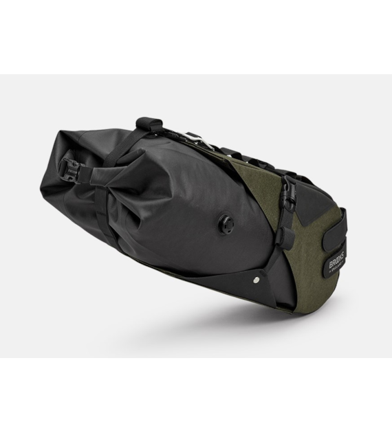 Torba podsiodłowa BROOKS SCAPE SEAT BAG, Mud Green, Pojemność 8L, Mocowanie na paskach, Wodoodporność IPX4 (NEW)