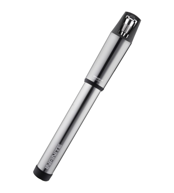 Pompka ręczna BIRZMAN Infinite Apogee MTB (Presta/Schrader), 90psi/6.2bar, Długość 255mm, CNC, Grafitowa (NEW)