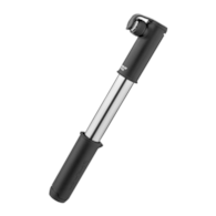 Pompka ręczna BIRZMAN Scope Apogee (Presta/Schrader), 120psi/8.3 bar, Długość 220mm, CNC, Srebrno-Czarna (NEW)