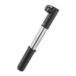 Pompka ręczna BIRZMAN Scope Apogee (Presta/Schrader), 120psi/8.3 bar, Długość 220mm, CNC, Srebrno-Czarna
