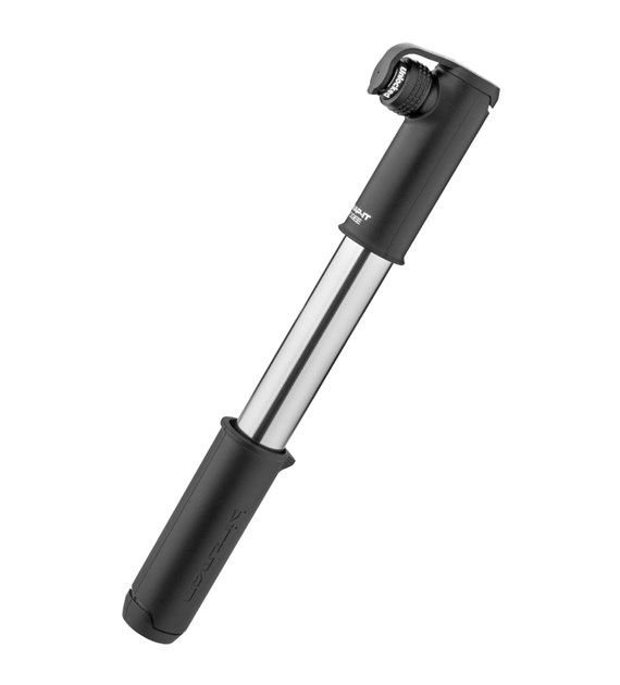 Pompka ręczna BIRZMAN Scope Apogee (Presta/Schrader), 120psi/8.3 bar, Długość 220mm, CNC, Srebrno-Czarna (NEW)