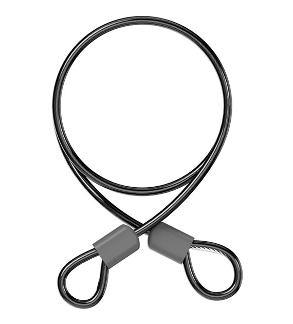 Linka do zapięcia rowerowego BLACK X TITAN CABLE, Wymiary: 120cm x 10mm, Czarna (NEW 2026)