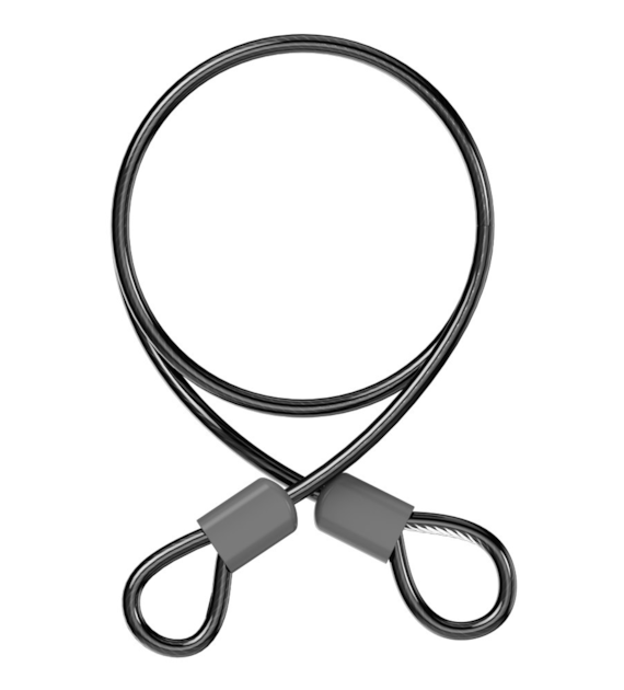 Linka do zapięcia rowerowego BLACK X TITAN CABLE, Wymiary: 120cm x 10mm, Czarna (NEW 2026)