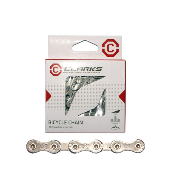 Łańcuch rowerowy CLARKS C10, 10-rzędowy, 116 ogniw + Spinka, 1/2 x11/128  (NEW)