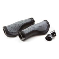 Chwyty kierownicy CLARKS CE-315, Ergonomiczne 135mm, Pierścień blokujący Lock-On, Czarno-szare (NEW)