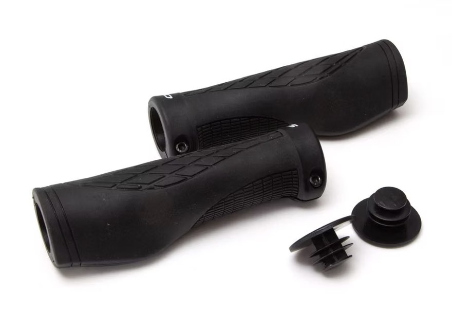 Chwyty kierownicy CLARKS CE-324, Ergonomiczne 130mm, Pierścień blokujący Lock-On, Czarne (NEW)