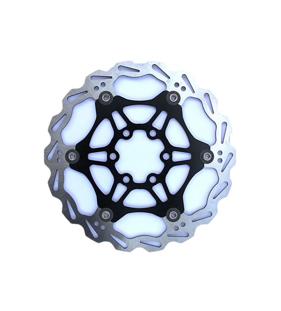 Tarcza hamulcowa pływająca CLARKS CFR-06 180mm, Mocowanie IS (6 śrub), Srebrno-czarna, Waga 118g (NEW)