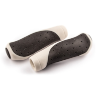 Chwyty kierownicy CLARKS CL-302, Comfort 130mm, Gumowo-Neoprenowe, Biało-czarne (DWZ)