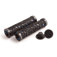 Chwyty kierownicy CLARKS CLO-208, Double Lock-On 130mm, Czarno-niebieskie (DWZ)