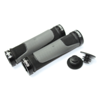 Chwyty kierownicy CLARKS CLO-G308, Double Lock-On 130mm, Czarno-grafitowe (DWZ)