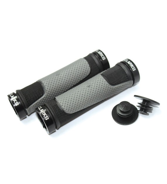 Chwyty kierownicy CLARKS CLO-G308, Double Lock-On 130mm, Czarno-grafitowe (DWZ)