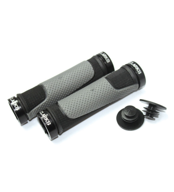 Chwyty kierownicy CLARKS CLO-G308, Double Lock-On 130mm, Czarno-grafitowe (DWZ)