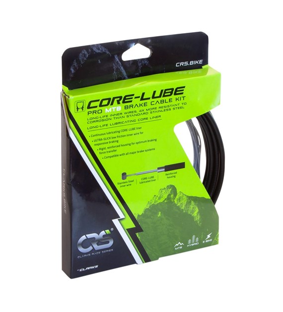 Zestaw linki hamulcowej z pancerzem CLARKS RACE SERIES, Core-Lube Pro MTB Brake Cable Kit, MTB