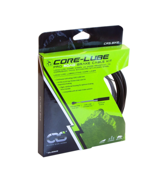 Zestaw linki hamulcowej z pancerzem CLARKS PRO RACE, Core-Lube Pro Road Brake Cable Kit, Szosa (NEW)