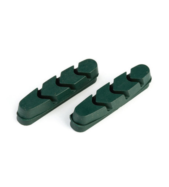 Wkładki klocków hamulcowych CLARKS CP221 dla Shimano/Campagnolo, 52mm, Do obręczy ceramicznych, Szosa, Zielone (DWZ)