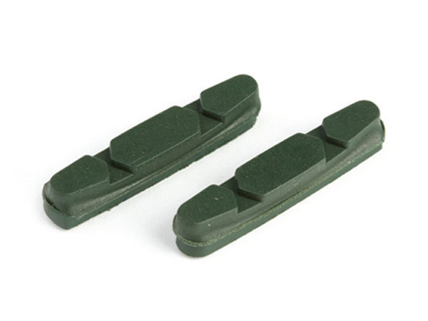 Okładziny hamulcowe CLARKS CP231 dla Shimano/Campagnolo, 52mm, Do obręczy ceramicznych, Szosa, Zielone (DWZ)
