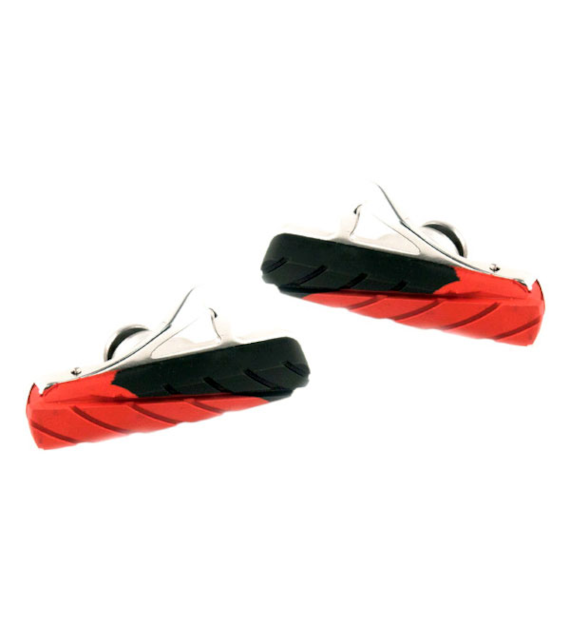 Klocki hamulcowe CLARKS CP471 ELITE ROAD, 50mm, Warunki Suche i Mokre, Szosa, Obudowa CNC, Czarno-czerwone (DWZ)