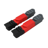 Wkładki klocków hamulcowych V-brake CLARKS CPS220 ELITE ROAD INSERTS, Dla Shimano/Sram/Tektro/Campagnolo, 55mm, Warunki Suche i Mokre, Szosa, Czarno-czerwono-szare (NEW)