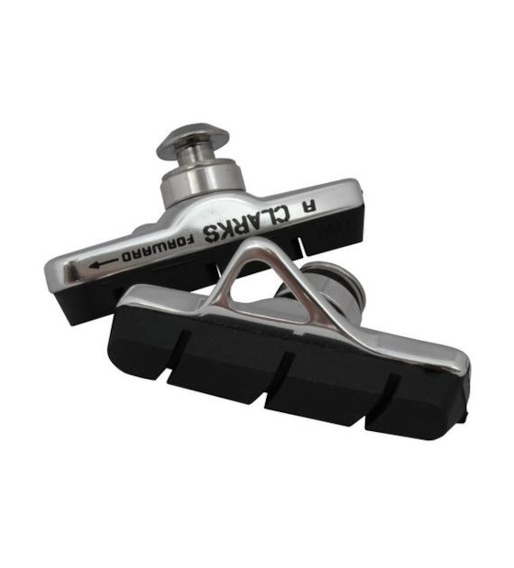 Klocki hamulcowe V-brake CLARKS CPS461 ELITE ROAD PADS, Dla Shimano/Sram/Tektro/Campagnolo, 55mm, Warunki Suche, Szosa, Obudowa srebrna (NEW)