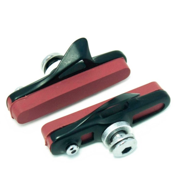 Klocki hamulcowe V-brake CLARKS CPS473-CARB ROAD, Dla Shimano, 55 mm, Szosa, Do obręczy karbonowych, Czerwone (DWZ)