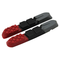 Wkładki klocków hamulcowych V-brake CLARKS CPS501 INSERTS MTB/HYBRID ELITE, 72mm, Warunki Suche i Mokre, V-brake, Mtb, Czerwono-czarno-szare (NEW)