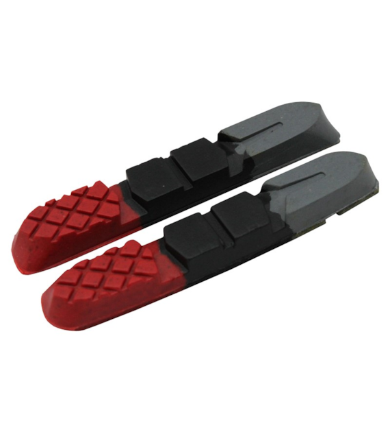 Wkładki klocków hamulcowych V-brake CLARKS CPS501 INSERTS MTB/HYBRID ELITE, 72mm, Warunki Suche i Mokre, V-brake, Mtb, Czerwono-czarno-szare (NEW)