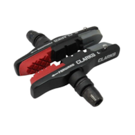 Klocki hamulcowe V-brake CLARKS CPS513 PADS MTB/HYBRID ELITE, 72mm, Lekka obudowa aluminiowa, Warunki Suche i Mokre, V-brake, Czerwono-czarno-szare (NEW)