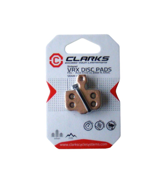 Okładziny hamulcowe CLARKS VRX841 Metaliczne, Dla AVID/SRAM (Avid Elixir 1, 3, 5, 7, Elixir R, Elixir CR/Sram XX-XO) (NEW)