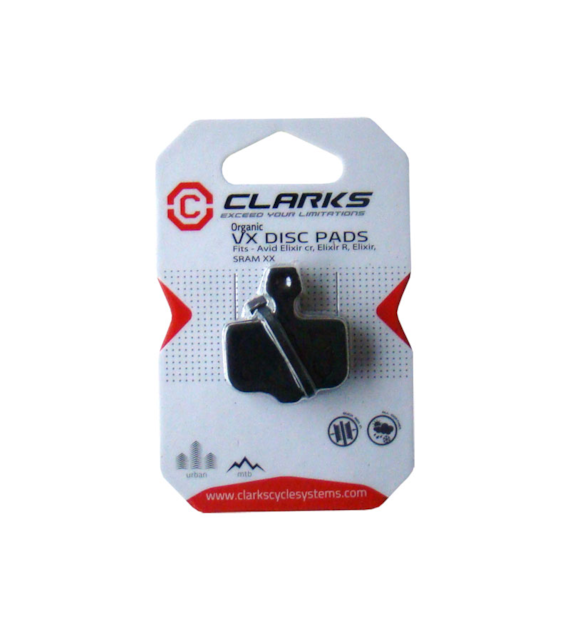 Okładziny hamulcowe CLARKS VX841 Żywiczne, Dla AVID/SRAM (Avid Elixir 1, 3, 5, 7, Elixir R, Elixir CR/Sram XX-XO) (NEW)