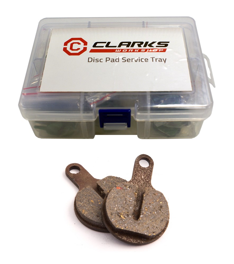Klocki hamulcowe CLARKS dla TEKTRO & TRP (Tektro Lyra, IOX), Pudełko 25 par, Organiczne (DWZ)