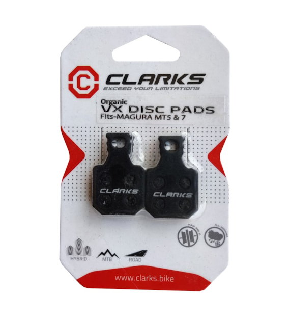 Okładziny hamulcowe CLARKS VX866 Żywiczne, Dla MAGURA (MT5, MT7 (Pakowane po 2 w zestawie)) (NEW)