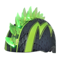 Kask dziecięcy juniorski RASKULLZ BOLT LED GREEN roz. S (50-54 cm)
