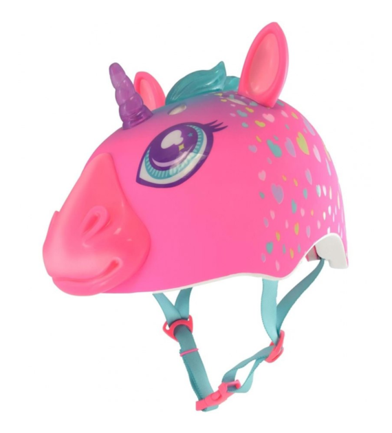 Kask dziecięcy juniorski RASKULLZ SUPER RAINBOW CORN LED roz. S (50-54 cm)