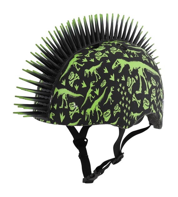 Kask dziecięcy juniorski RASKULLZ T-REX BONEZ MOHAWK black roz. XS TODDLER FS 3+ (48-52 cm) (NEW 2027)