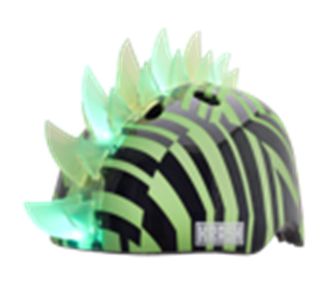 Kask dziecięcy juniorski KRASH DAZZLE GREEN LED roz. M YOUTH FS 8+ (54-58 cm) (NEW 2026)