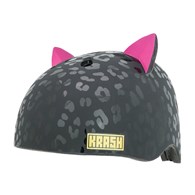 Kask dziecięcy juniorski KRASH LEOPARD KITTY BLACK roz. M YOUTH FS 8+ (54-58 cm) (NEW 2026)