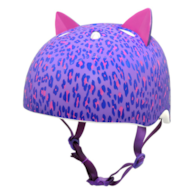Kask dziecięcy juniorski KRASH LEOPARD KITTY PURPLE roz. M (54-58 cm)