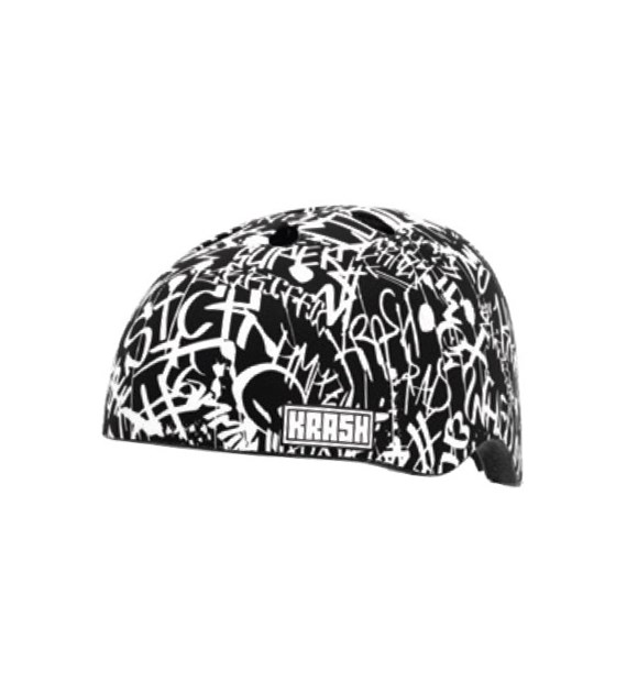 Kask dziecięcy juniorski RASKULLZ STREET WRITER black/white roz. M YOUTH FS 8+ (54-58 cm) (NEW 2027)