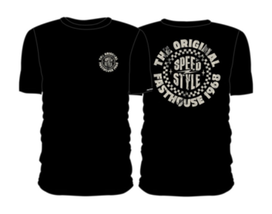 T-shirt FASTHOUSE Origin SS Tee, Black - roz. M (NEW)