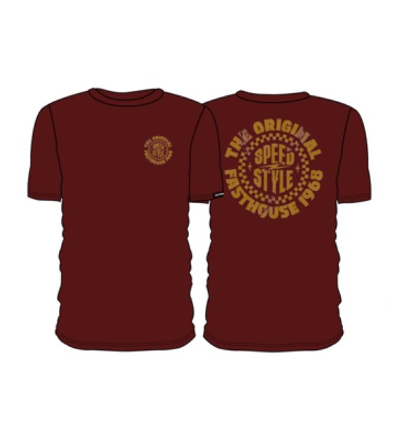 T-shirt FASTHOUSE Origin SS Tee, Maroon - roz. S (NEW)