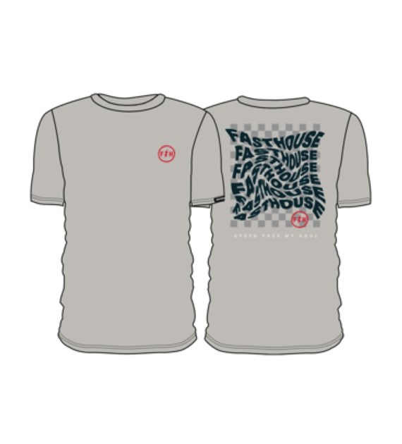 T-shirt FASTHOUSE Stray SS Tee, Light Gray - roz. S (NEW)