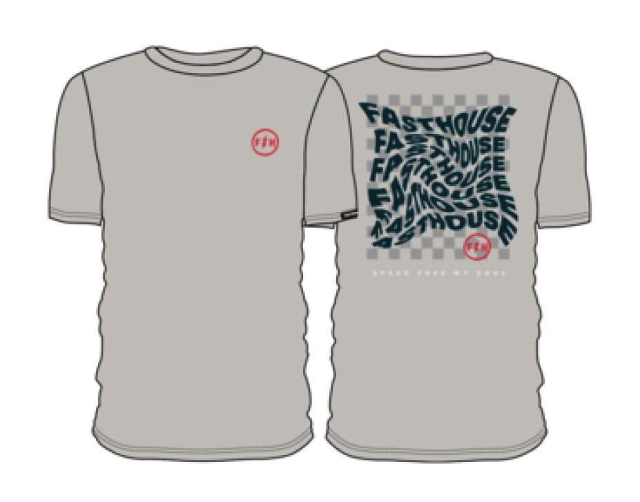 T-shirt FASTHOUSE Stray SS Tee, Light Gray - roz. S (NEW)