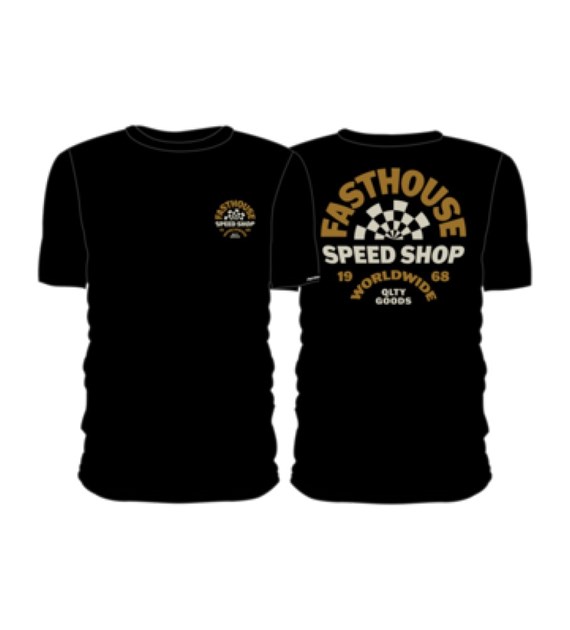 T-shirt FASTHOUSE Deco SS Tee, Black - roz. S (NEW)